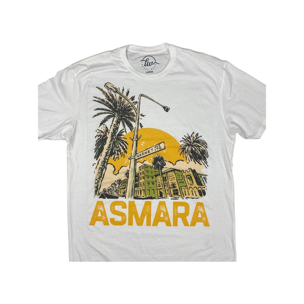 White "Harnet Ave" Tee